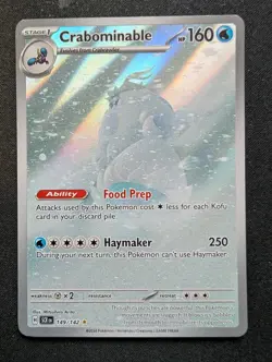 Pokemon TCG Crabominable Card 149/142 Illustration Rare, Stellar Crown - Image 1