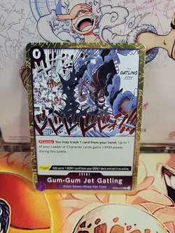 Gum-Gum Jet Gatling OP03-072 Pillars of Strength One Piece English Mint Card - Image 1