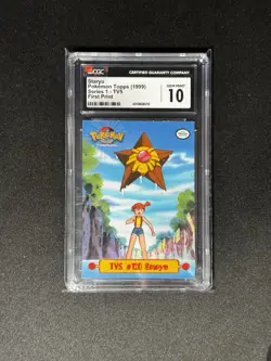 POKEMON PSA 8 POKEMON TOPPS STARYU #TV5 FOIL SERIES 1 CHARACTER CARD 1999v - Image 1