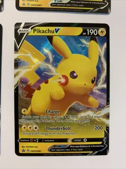 4 x Pikachu V Full Art Promo Cards (SWSH061) - Pokemon Shining Fates 4 Card Lot - Image 4