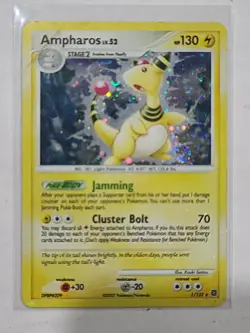 Ampharos 1/132 HOLO BLEED LP -Rare Holo Pokemon Card- Secret Wonders (q) - Image 1