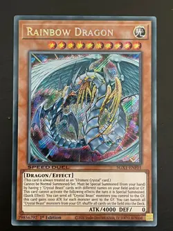 Rainbow Dragon SGX1-ENF01 Secret Rare Yugioh - Image 1