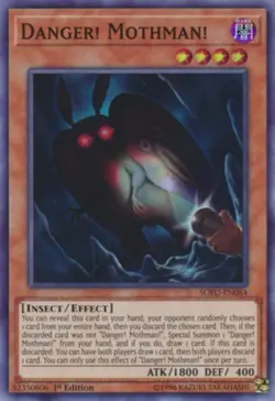 Yugioh! Danger! Mothman! - SOFU-EN084 - Super Rare - 1st Edition Near Mint, Engl - Image 1