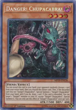 Yugioh! LP Danger! Chupacabra! - MP19-EN138 - Prismatic Secret Rare - 1st Editio - Image 1