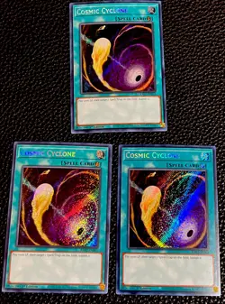 Cosmic Cyclone (X3) RA02-EN061 Yugioh 1st Edition Secret Rare - Image 1