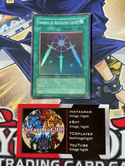 Yugioh Swords of Revealing Light FOIL SHIFT LOB-101 Unlimited Super Rare MP/HP - Image 1