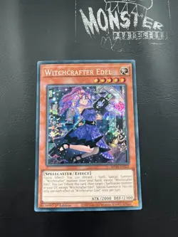 YUGIOH WITCHCRAFTER EDEL SECRET RARE MP20-EN222 1ST EDITION - Image 1