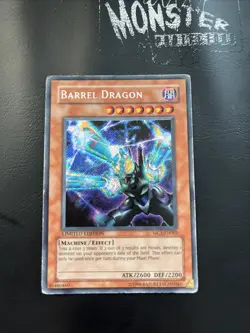 YUGIOH BARREL DRAGON SECRET RARE MC1-EN002 LIMITED EDITION PLAYED - Image 1