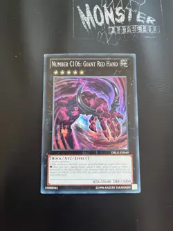 YUGIOH NUMBER C106: GIANT RED HAND SUPER RARE DRLG-EN049 - Image 1