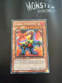 YUGIOH JURRAC TYRANNUS SECRET RARE HA02-EN038 1ST EDITION - Image 1