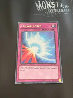YUGIOH MIRROR FORCE SECRET RARE LCYW-EN091 1ST EDITION - Image 1