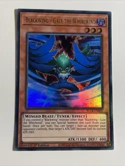 yu gi oh blackwing gale the whirlwind blcr-en056 per deck alanera ultra rare - Image 1