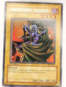 Yu-Gi-Oh! TCG Archfiend Soldier DCR-057 1st Edition Rare LP X2 - Image 2