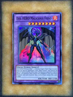 Yugioh Evil HERO Malicious Fiend LCGX-EN072 Super Rare NM - Image 1