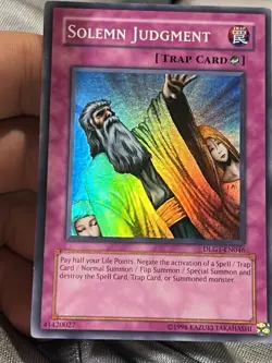 Solemn Judgment - DLG1-EN046 -LP - Super Rare - Unlimited Edition- Yu-Gi-Oh! TCG - Image 1