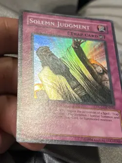 Solemn Judgment - DLG1-EN046 -LP - Super Rare - Unlimited Edition- Yu-Gi-Oh! TCG - Image 5