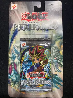1996 Yugioh MR Metal Raiders Blister Booster Pack Sealed - Image 1