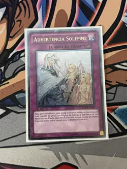 Yu-Gi-Oh! Solemn Warning Ultimate Rare DREV-SP077 SPANISH LP - Image 1