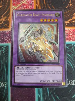 Yu-Gi-Oh! TCG Gladiator Beast Essedarii EXVC-EN086 Ultimate Rare 1st Edition NM - Image 1