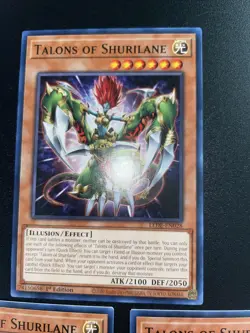 Yugioh! 3x Talons of Shurilane LEDE-EN028 Common 1st Ed NM - Image 1