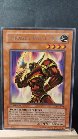 Enraged Battle Ox 1st Edition [MP] - Yu-Gi-Oh! IOC [Rare] - Image 1