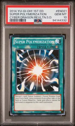 Super Polymerization SDCR-EN021 Common 1st Edition - 2014 Yugioh PSA 10 GEM MINT - Image 1