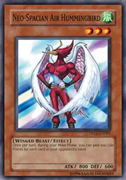 Yugioh! LP Neo-Spacian Air Hummingbird - DP06-EN001 - Common - 1st Edition Light - Image 1