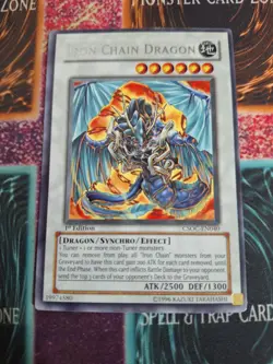 Yu-Gi-Oh! Iron Chain Dragon CSOC-EN040 Rare 1st Edition Near Mint - Image 1