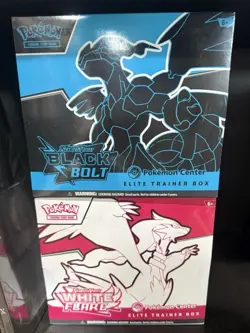 Pokemon Center Black Bolt and White Flare ETB Combo PKC Version READY 2 SHIP ! - Image 1