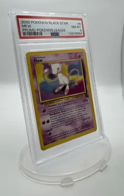 Pokemon TCG - Mew #8 Black Star Promo 2000 Movie/Pokemon League, PSA 8 NM/MT!! - Image 1