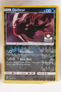 Darkrai 87/147 League Promo REVERSE HOLO RARE Pokemon 2017 Burning Shadows - Image 1