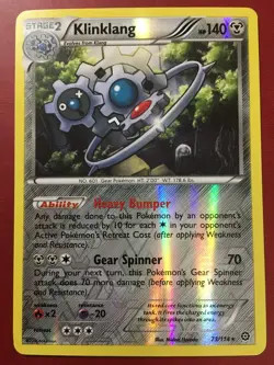 POKEMON KLINKLANG 73/114 XY STEAM SEIGE RARE REVERSE HOLO NEAR MINT - Image 1
