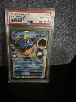 2016 Pokemon XY Evolutions Blastoise EX #21 PSA 10 GEM MINT - Image 1