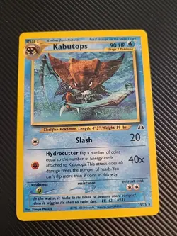 Kabutops 25/75 - Neo Discovery Non Holo Rare WOTC Vintage Pokemon NM - Image 1