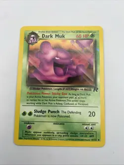 Dark Muk 41/82 Team Rocket Pokemon Card (Very Good Condition) - Image 1