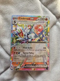 Pokemon - Cinderace ex 028/142 Sv07: Stellar Crown Double Rare Holo - Image 1