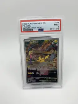 2023 POKEMON MEW EN-151 ILLUSTRATION RARE #173 PIKACHU PSA 9 - Image 1