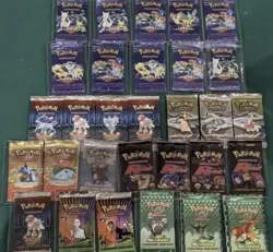3x Pokemon Booster Pack Vintage 1999 Base Set WoTC Jungle Fossil + Any SEALED AK - Image 3