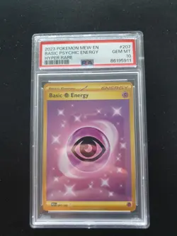 Basic Psychic Energy 207/165 Pokemon TCG Scarlet & Violet 151 Hyper Rare PSA 10 - Image 1