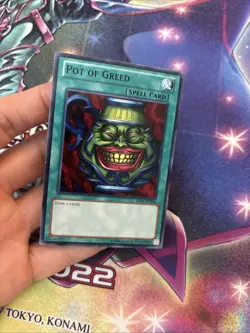 (YBL) Yu-Gi-Oh Pot of Greed #BP01-EN034 Black Text Rare Unlimited LP - Image 3