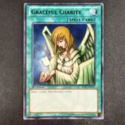 Yu-Gi-Oh! Graceful Charity BP02-EN137 Battle Pack 2 Rare 1st ED Non Holo Card - Image 1