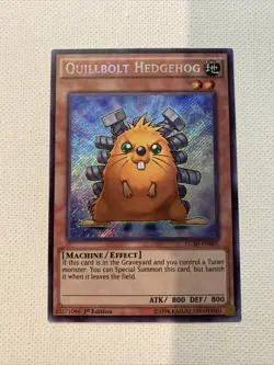 YUGIOH 5D’s Quillbolt Hedgehog LC5D-EN005 Secret Rare 1st Edition MP - Image 1