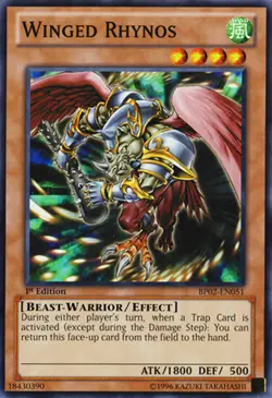 Yugioh! LP Winged Rhynos - BP02-EN051 - Common - 1st Edition Lightly Played, Eng - Image 1
