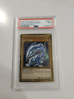 PSA 9 Blue-Eyes White Dragon, 1st Edition, MAGO-EN001, Maximum Gold Yugioh - Image 1