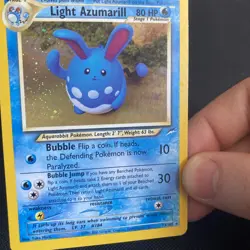 Pokemon Neo Destiny Light Azumarill 13/105 Rare Holo Unlimited Trading Card - Image 1