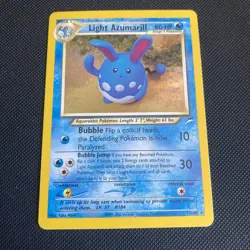 Pokemon Neo Destiny Light Azumarill 13/105 Rare Holo Unlimited Trading Card - Image 2