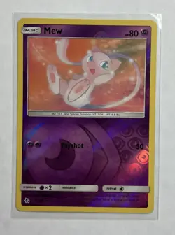 Mew 32/68 Hidden Fates 2019 Reverse Holo Foil Rare Pokemon TCG Card - MINT - Image 1