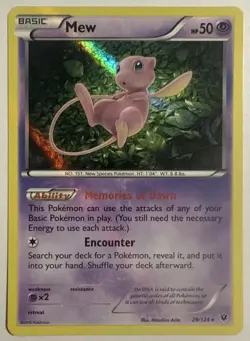 Pokemon TCG Mew 29/124 Fates Collide Holo Secret Rare Near Mint/ Mint - Image 1