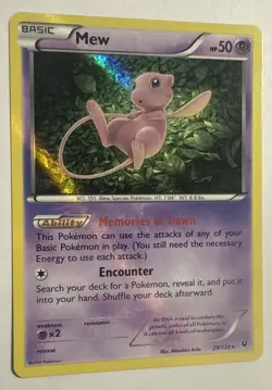 Pokemon TCG Mew 29/124 Fates Collide Holo Secret Rare Near Mint/ Mint - Image 2