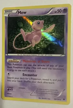 Pokemon TCG Mew 29/124 Fates Collide Holo Secret Rare Near Mint/ Mint - Image 3